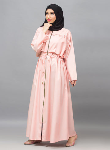 Zip Coat Style Designer Abaya 0121-R-953