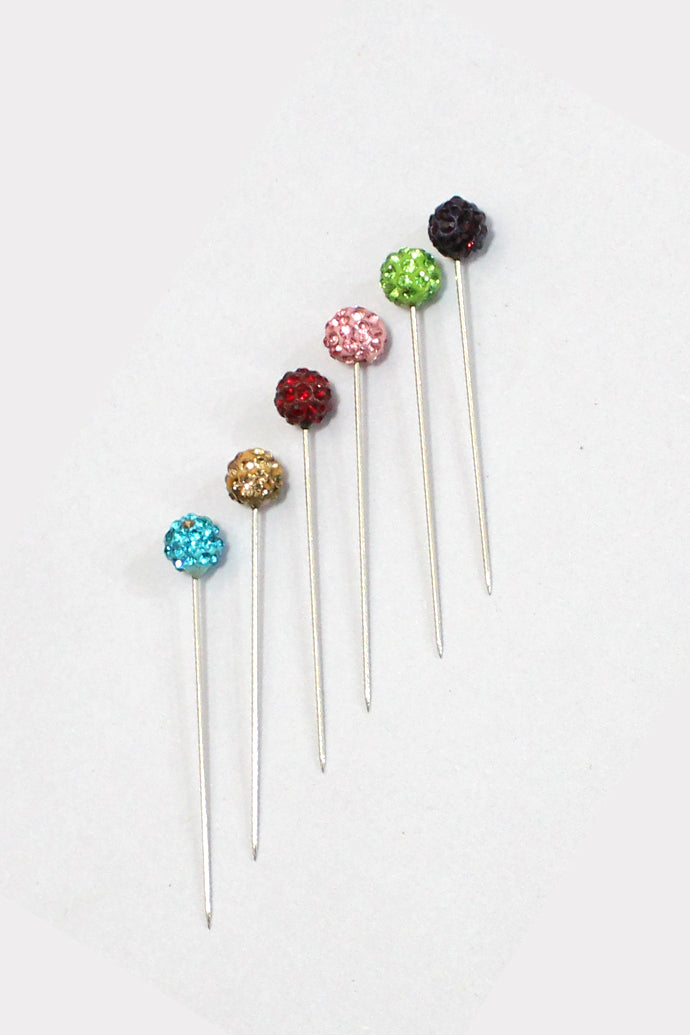 Stone Ball Hijab Pins Multicolor One Piece